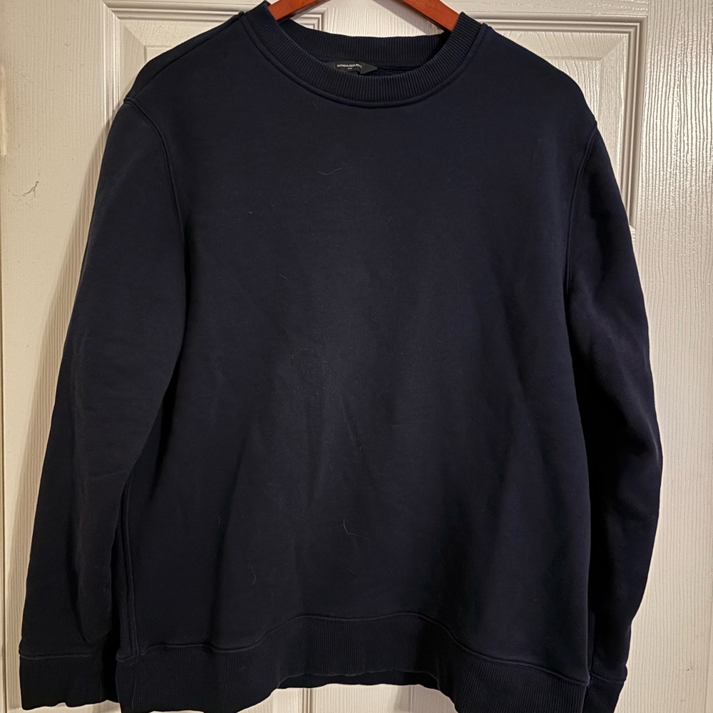 Banana Republic Men's Dark Blue Crewneck Sweater